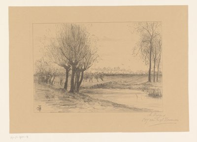 Meadow with Pollard Willows (In Zeeland) by Cornelia Christina Johanna van Trigt Hoevenaar (signed by artist)