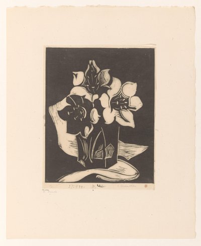 Vase with flowers by Cornelia Vreede (signed by artist)