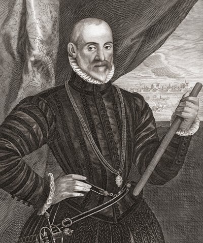 Portrait of Francisco de Valdez by Cornelis (after) Visscher