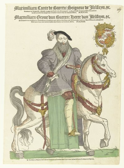 Portrait of Maximilian van Buren on Horseback by Cornelis Anthonisz. (manner of)