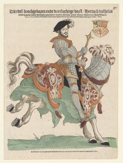 Portrait of Duke William of Cleves, Jülich and Berg, Count of Mark, Lord of Ravenstein on Horseback by Cornelis Anthonisz. (manner of)