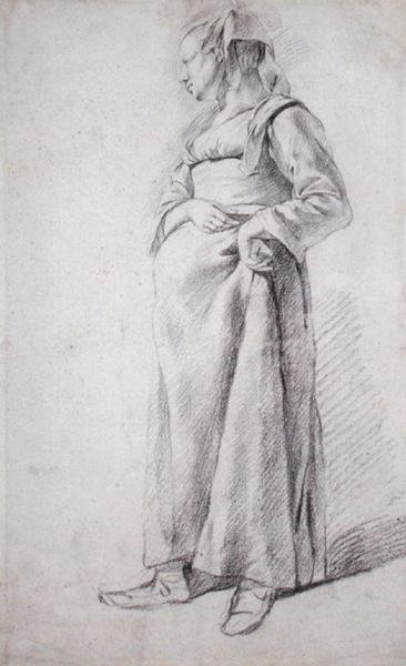 A Standing Peasant Woman by Cornelis Pietersz Bega