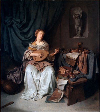 The Guitar Player by Cornelis Pietersz Bega