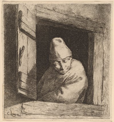 The Peasant in a Window by Cornelis Pietersz Bega