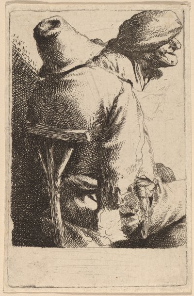 The Seated Peasant and His Wife by Cornelis Pietersz Bega