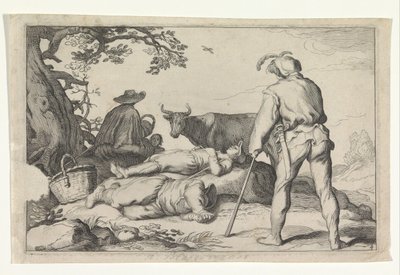 Cattle Herders by Cornelis Bloemaert (II) (possibly)