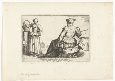 Two Peasant Women by Cornelis Bloemaert (II)