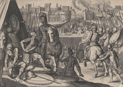 Plate 2: The City of Rome Taken by Constable of Bourbon, from the Triumphs of Charles V by Cornelis Boel