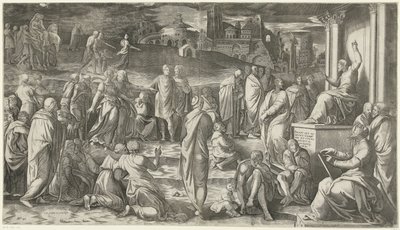 Christ Preaching to the People by Cornelis Bos