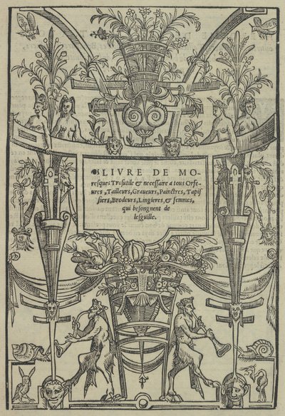 Livre de Moresques, Title Page Recto by Cornelis Bos