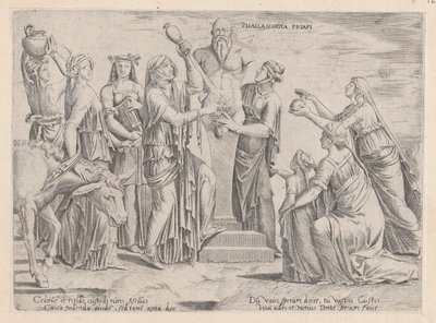 Eight Women Sacrificing to Priapus by Cornelis Bos.
