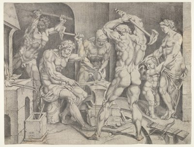 The Forge of Vulcan by Cornelis Bos
