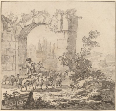 Flock of Goats by Cornelis Brouwer