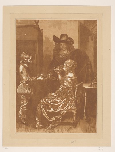 Gentleman and Lady with Page by Cornelis Brouwer