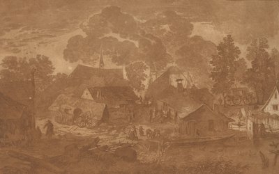 Village with Pond, c. 1782 by Cornelis Brouwer