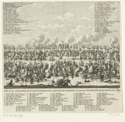 Naval Battle at Kijkduin, 1673 by Cornelis Brouwer
