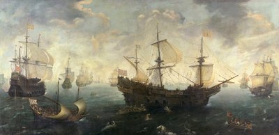 Spanish Armada Off the Coast of England by Cornelis Claesz Wieringen van