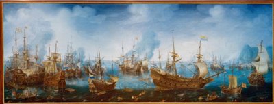 The Naval Battle of Gibraltar on April 25, 1607 by Cornelis Claesz  van Wieringen