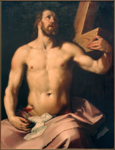 Christ with Eucharistic Chalice and Cross by Cornelis Cornelisz