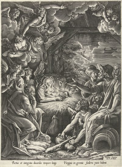 Adoration of the Shepherds by Cornelis Cort