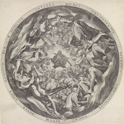 Gathering of Gods on Olympus by Cornelis Cort
