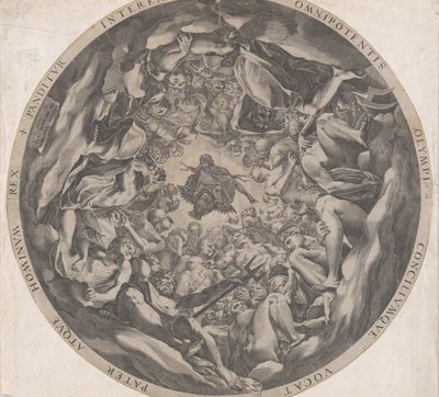 Concourse of the Gods on Mount Olympus, 1565 by Cornelis Cort