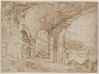 Part of the Interior of the Colosseum in Rome by Cornelis Cort