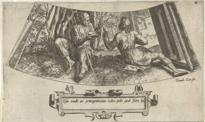 Esau Selling His Birthright, The History of Jacob and Esau (series title) by Cornelis Cort