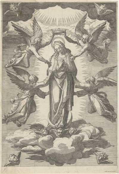 Ascension and Coronation of Mary by Cornelis Cort