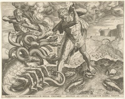 Hercules Overcomes the Hydra of Lerna by Cornelis Cort