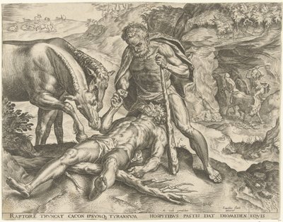 Hercules Leading Diomedes to His Horses (Works of Hercules series) by Cornelis Cort