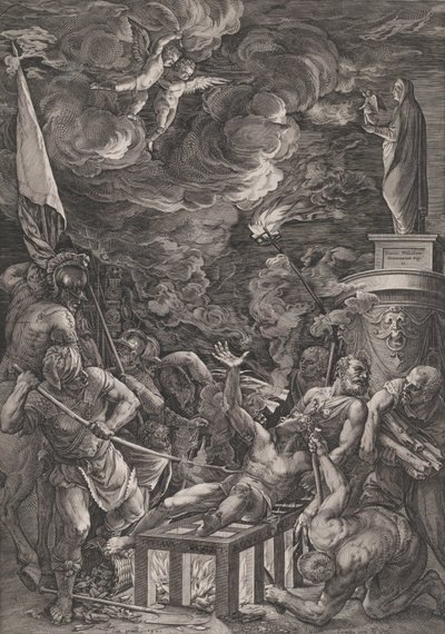 Martyrdom of St. Lawrence by Cornelis Cort