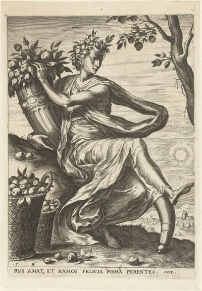 Pomona (Goddesses and Nymphs) by Cornelis Cort