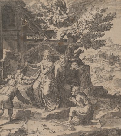 The Adoration of the Shepherds by Cornelis Cort