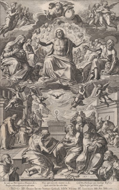 The Dispute of the Church Fathers over the Holy Sacrament, 1575 by Cornelis Cort