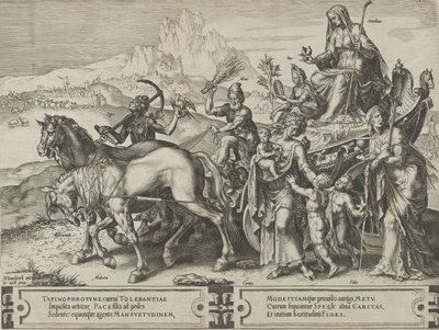 The Triumph of Humility, from The Cycle of the Vicissitudes of Human Affairs, plate 7 by Cornelis Cort