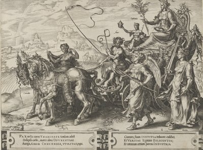 The Triumph of Peace, from The Cycle of the Vicissitudes of Human Affairs, Plate 8 by Cornelis Cort