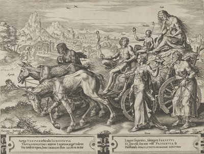 The Triumph of Want, from The Cycle of the Vicissitudes of Human Affairs, plate 6 by Cornelis Cort