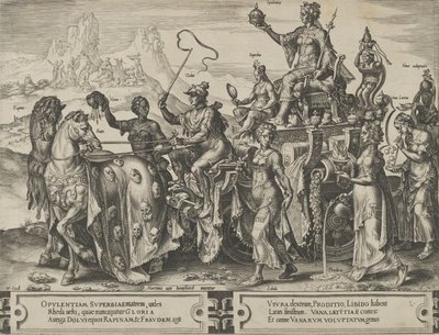The Triumph of the Riches, from The Cycle of the Vicissitudes of Human Affairs, plate 2 by Cornelis Cort