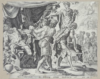 The Mocking of Noah by Cornelis Cort