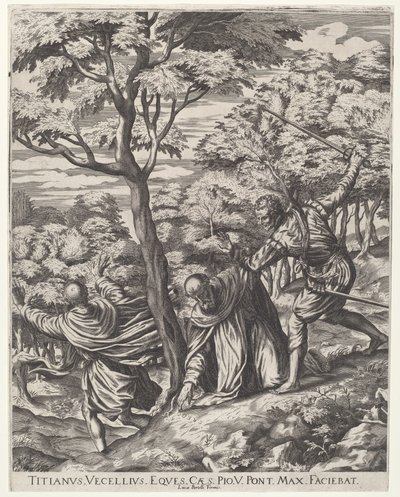 The Assassination of Saint Peter Martyr by Cornelis Cort, after Titian