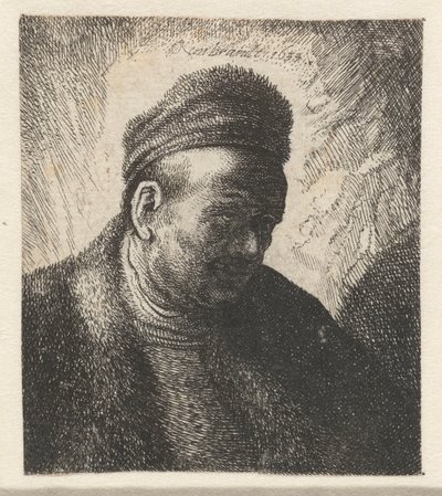 Beardless man in a fur cloak and cap: bust by Cornelis Danckerts (I) (workshop of)