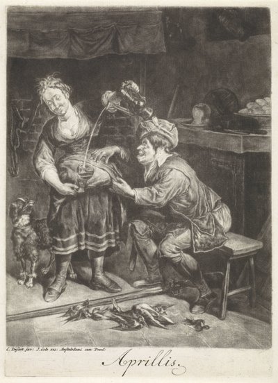 April by Cornelis Dusart