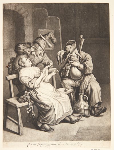 The Sense of Hearing by Cornelis Dusart