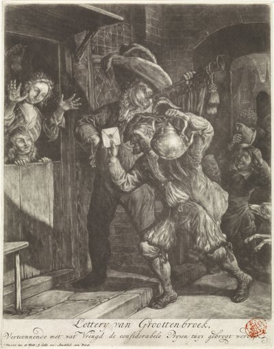 Lottery of Grootebroek, 1694 by Cornelis Dusart
