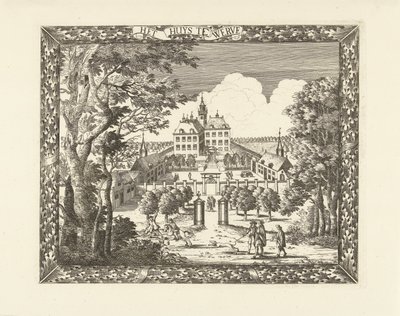 View of Huis te Werve in Voorburg by Cornelis Elandts