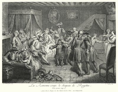 La Rancune cuts the hat of Ragotin by Cornelis Engelbrechtsen