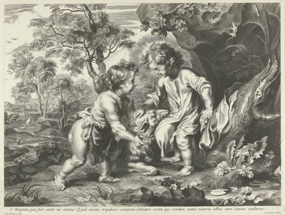 John the Baptist and Christ as Children by Cornelis Galle (I) (possibly)