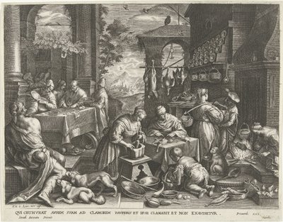 Parable of the Rich Man and Poor Lazarus by Cornelis Galle (I)