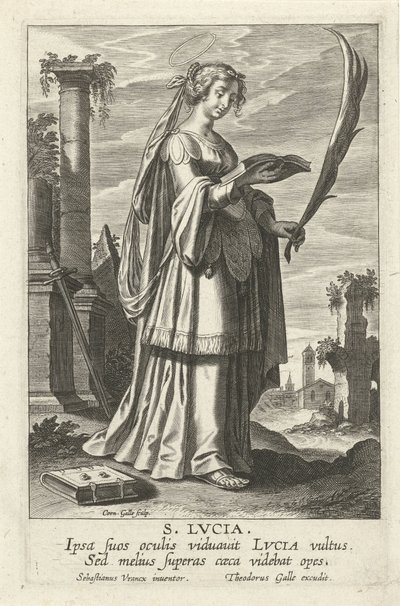 St. Lucia (Speculum Illustrium Virginum) by Cornelis Galle (I)